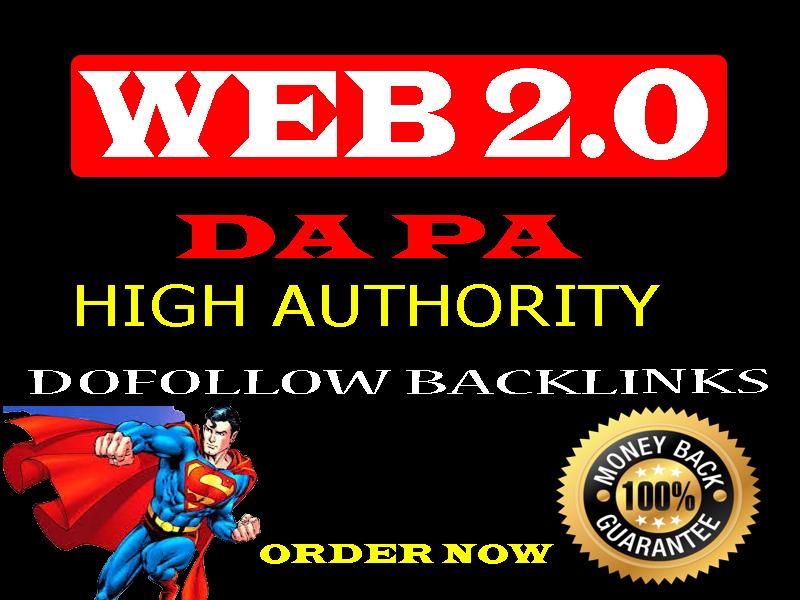 20 web 2 0 high authority do follow profile backlinks 