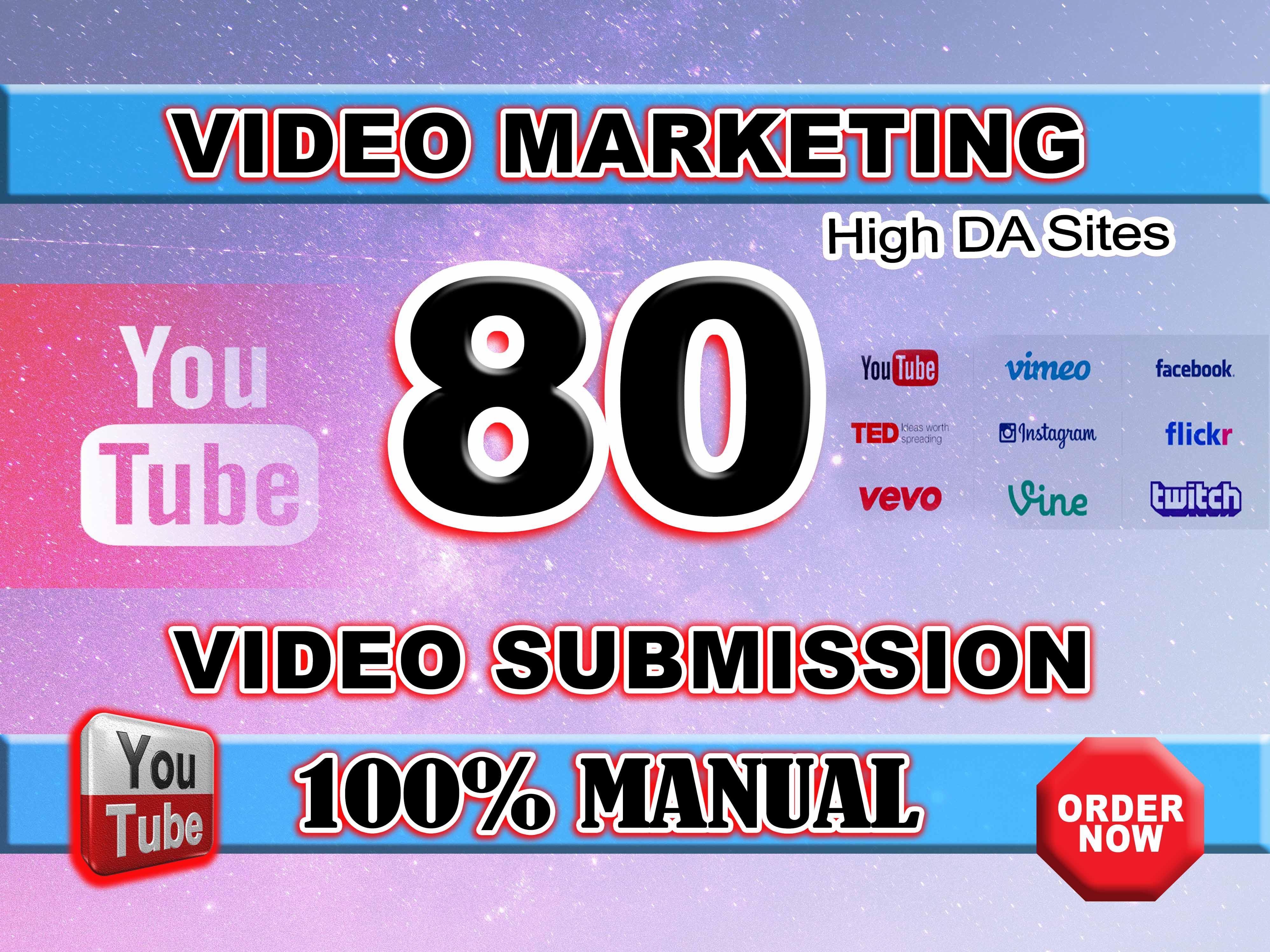  Manually Submit Your Video On Top High DA 80 Video Submission Sites