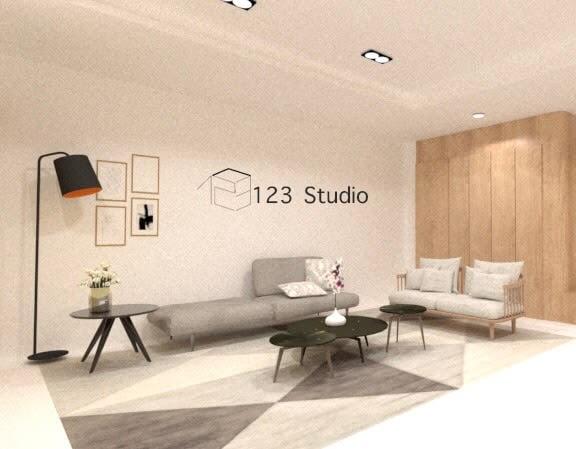 design and render a living room interior