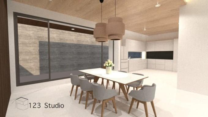 design and render a living room interior