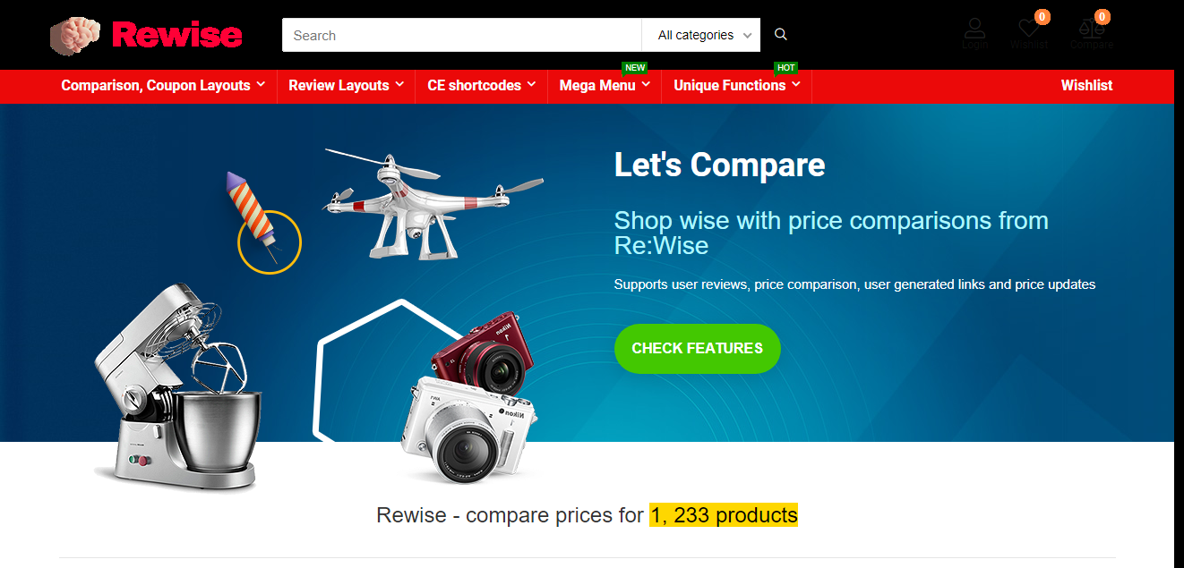 Professional Theme Wordpress affiliate and E-commerce - multi-Vendor theme