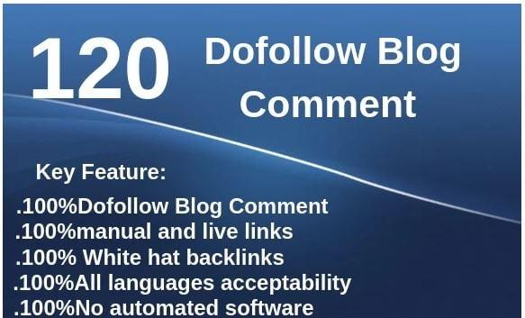 DO 120 Unique Domain Dofollow Blog Comments Backlinks DA PA (20)TO(80) High Quality sites