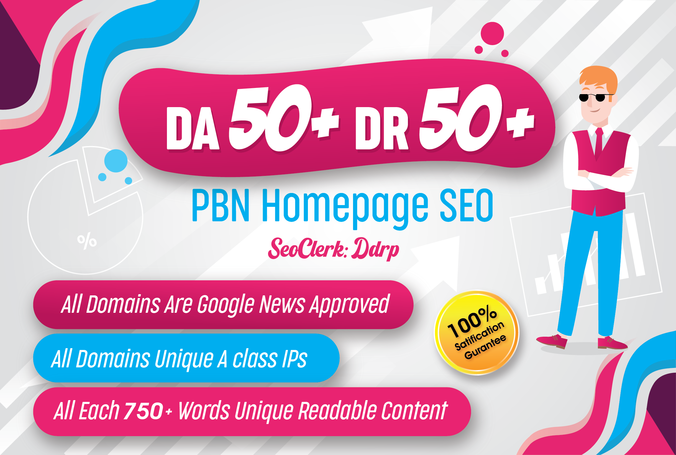 Build 5 Permanent DR50+ DA50+ Homepage PBN Dofollow Backlink