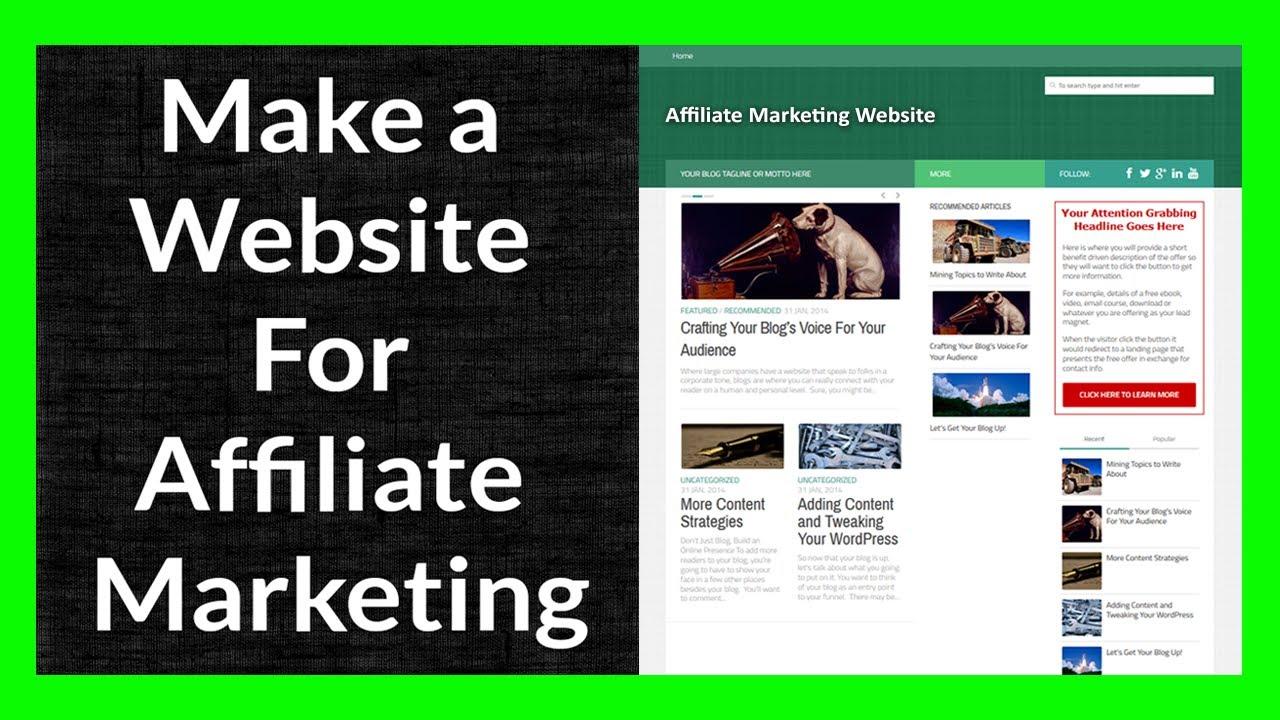 Create Affiliate Marketing Website 