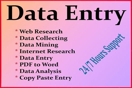 I will do Data Extraction, Web Scraping, Email list, Research job