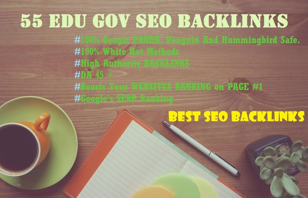 Manually Do 55 EDU GOV SEO Backlinks for your website 