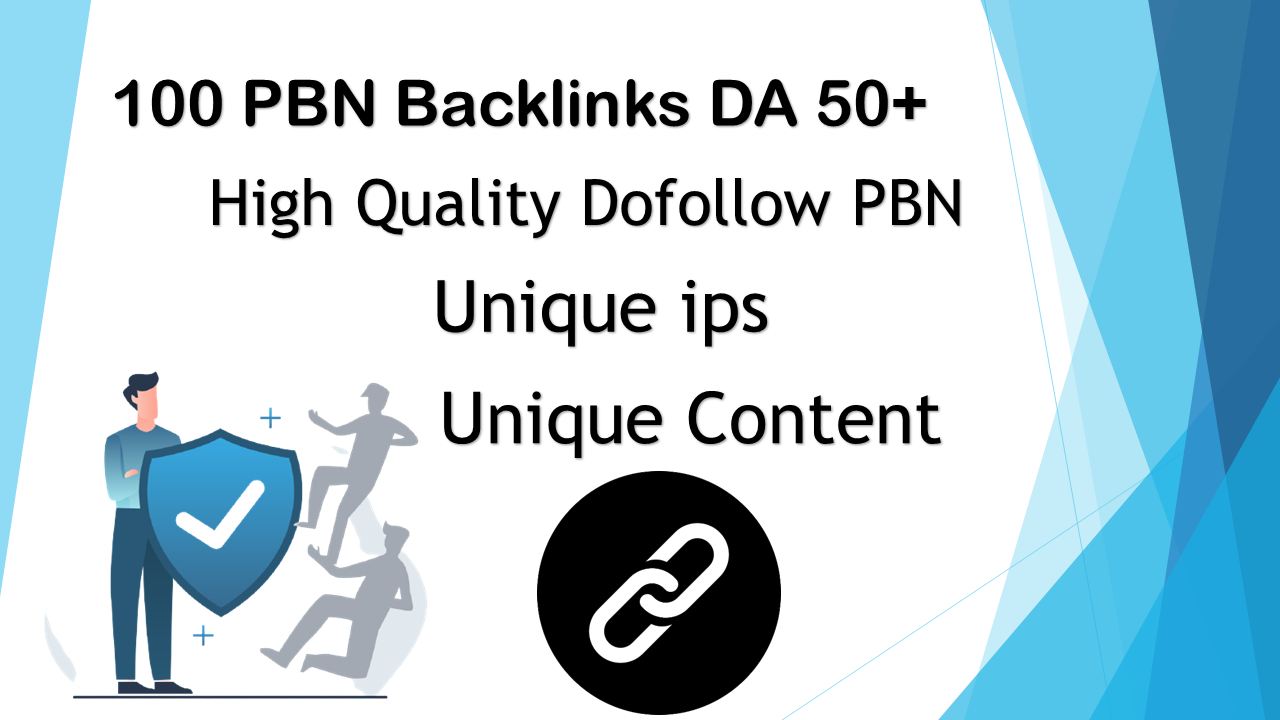 100 PBN Backlinks on DA50 to 60 websites 
