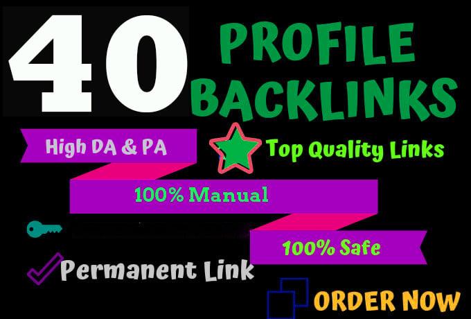 40 PR9 high DA/PA Safe Keyword Related Contextual Profile Backlinks Ranking Your Keyword