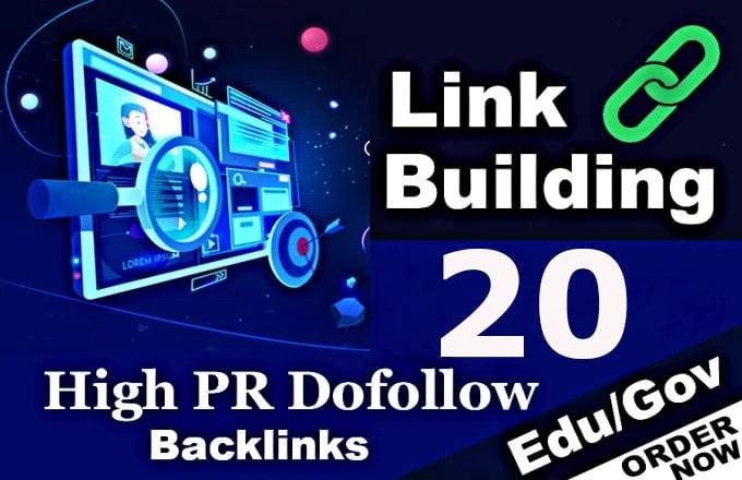 I will create powerful 20+ EDU-GOV Safe High QualitY Backlinks Authority Domain 