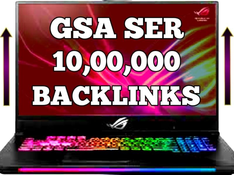 Provide 10,00,000 GSA SER&nbsp;Seo Backlinks 