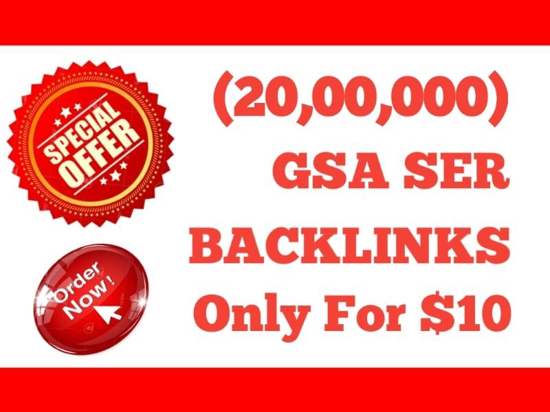 I Will Provide 2 Million GSA SER High Powerful&nbsp;SEO Backlinks For Fast Ranking