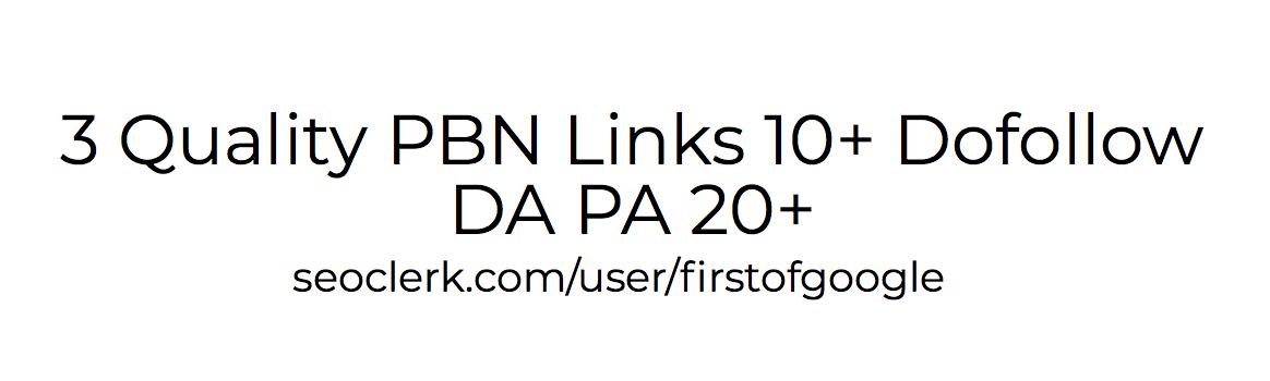 3 Quality PBN Links 10+ Dofollow DA PA 20+