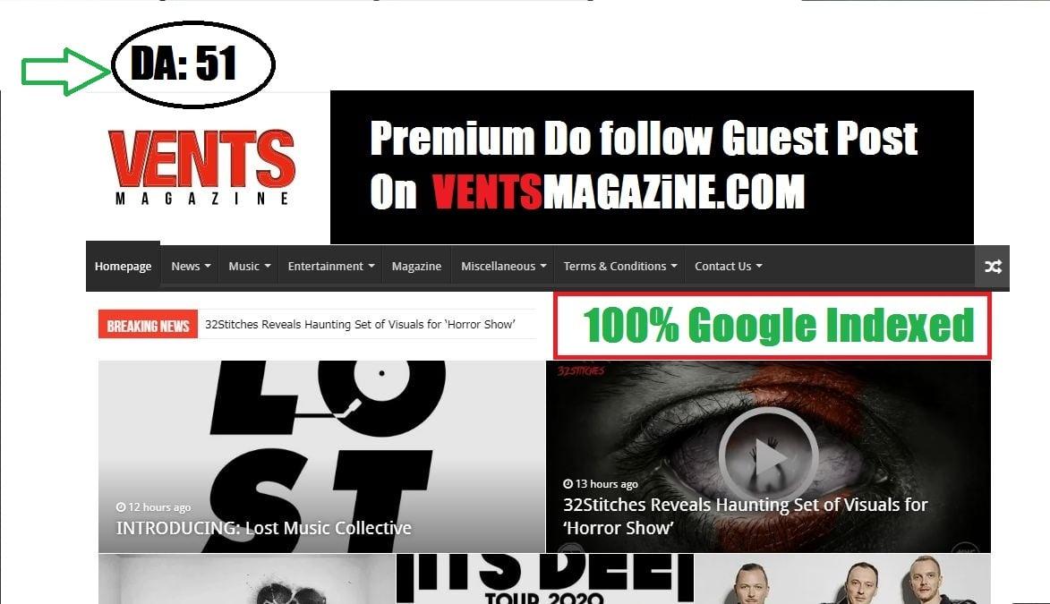 Publish Your Content Google News Approved Site Ventsmagazine, Ventsmagazine.com DA-55