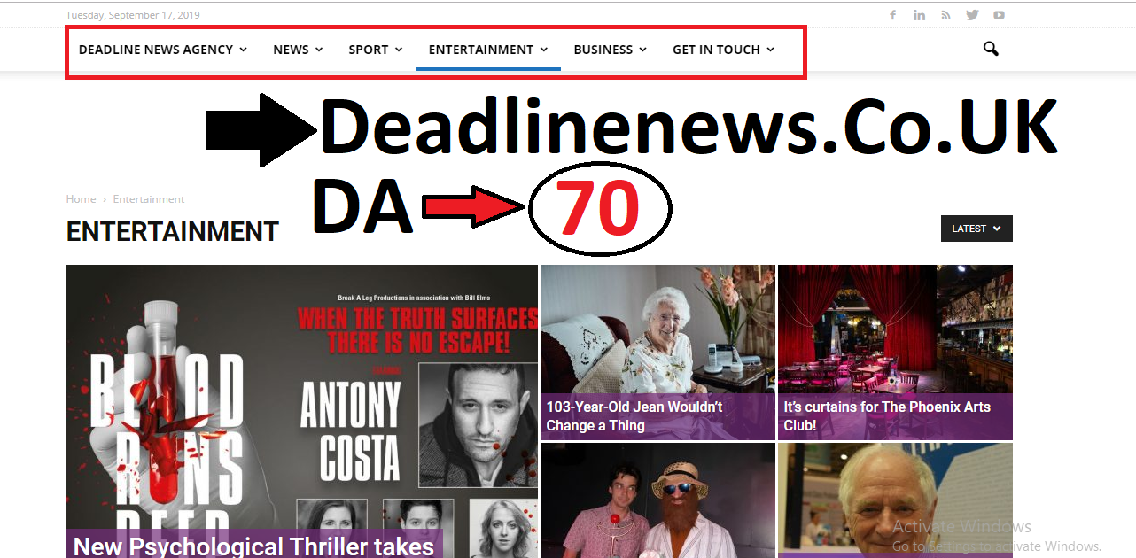 I will publish a article google news approved site on deadlinenews.co.uk DA70