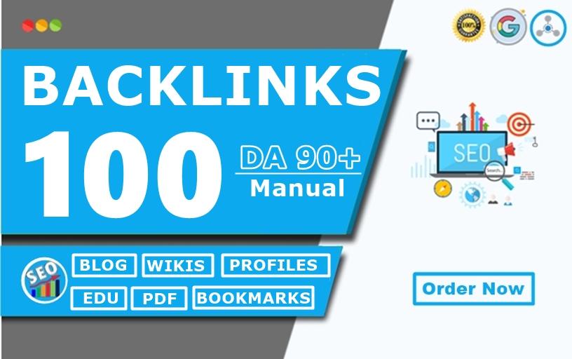 Manual 100 SEO Backlinks Of High DA 80+ For Top Google Ranking