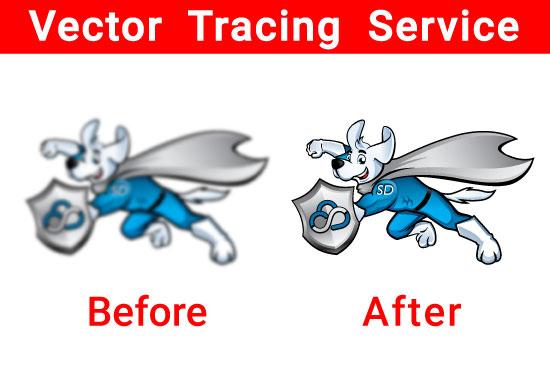 Vector Tracing Logo, Icon, Redraw Image Logo Redesign Raster To Vector Trace convert to vectorize
