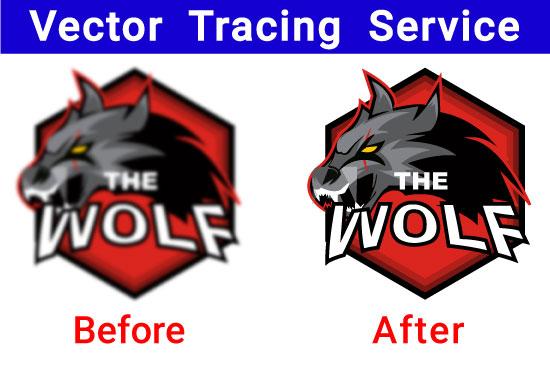 Vector Tracing Logo, Icon, Redraw Image Logo Redesign Raster To Vector Trace convert to vectorize