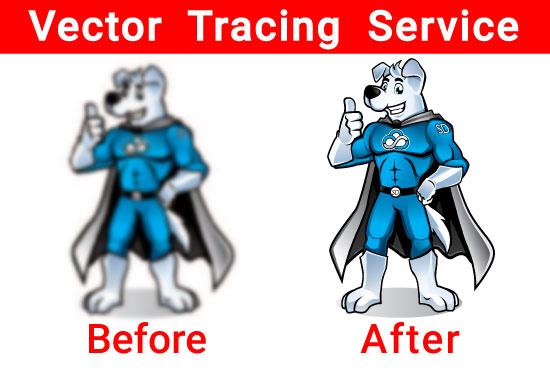 Vector Tracing Logo, Icon, Redraw Image Logo Redesign Raster To Vector Trace convert to vectorize