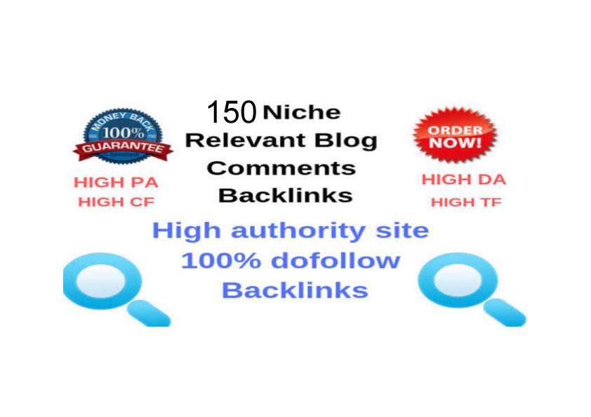150 Niche Relevant Blog comments Backlinks