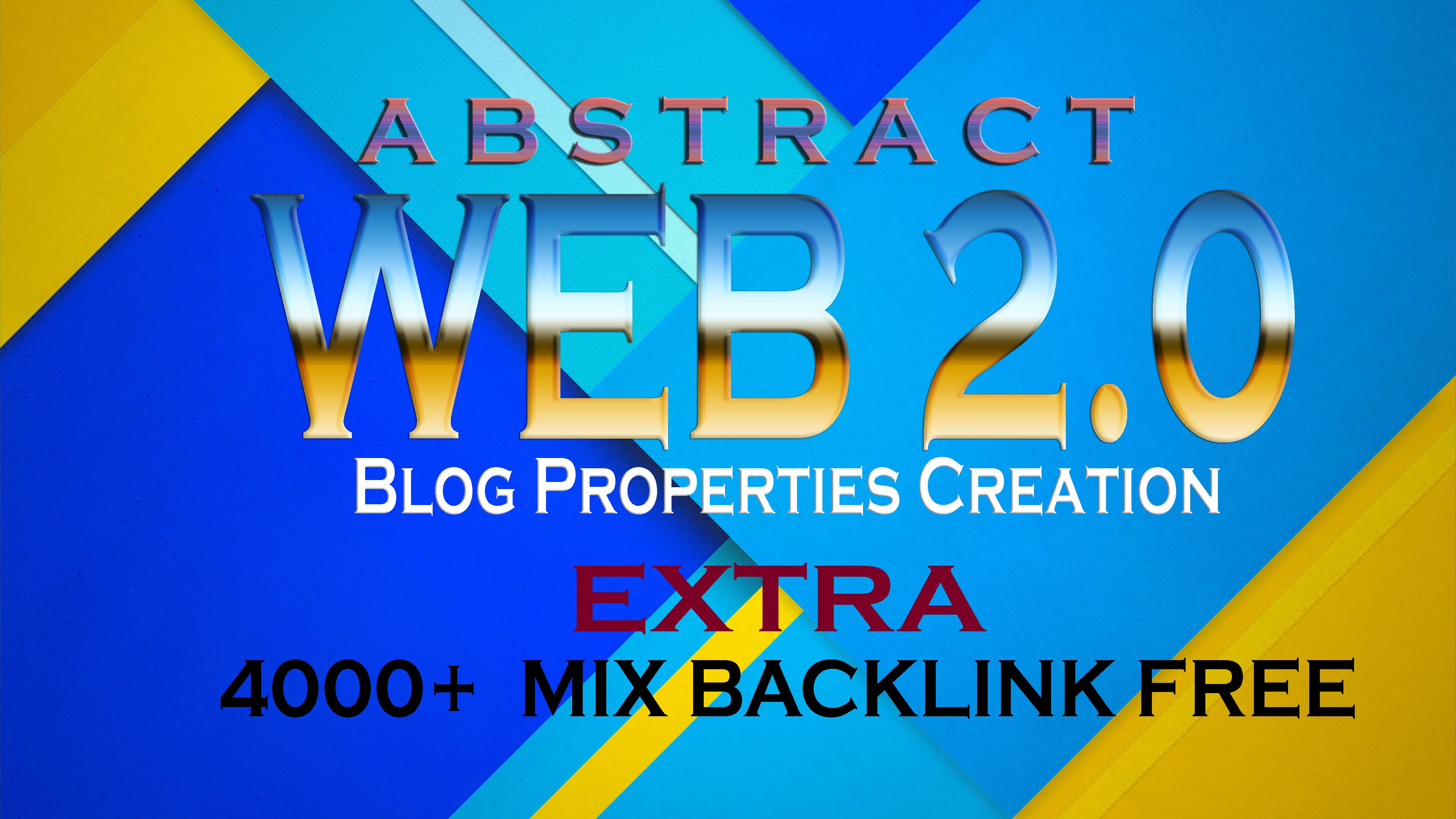 i will provide you High DA Manually created 5 web 2.0 blog with extra 4000+ tire 2 backlink