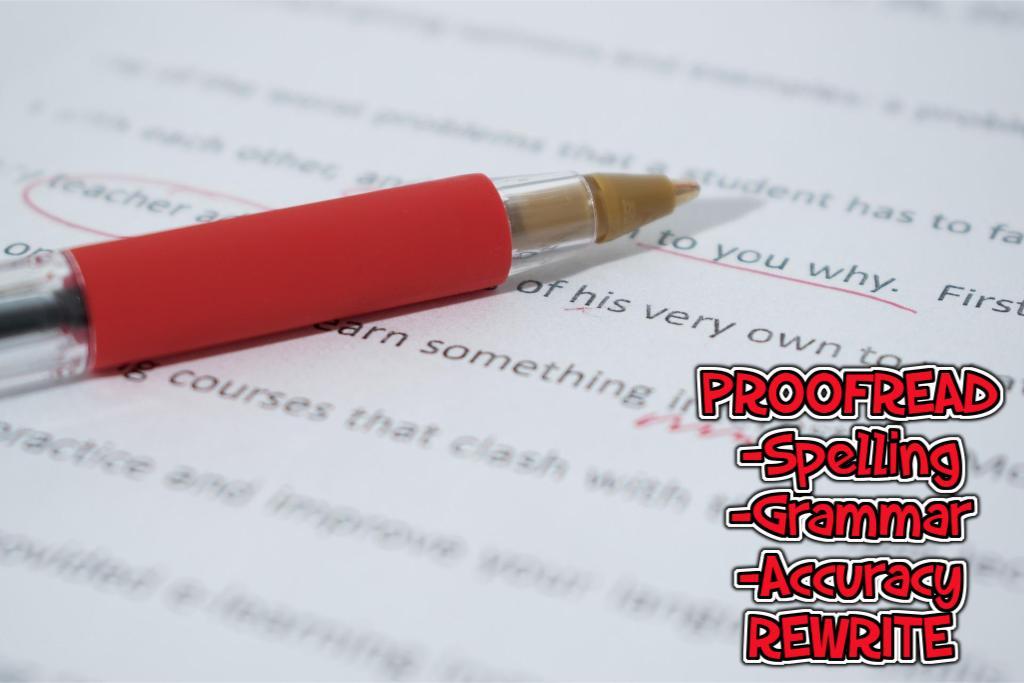 Proofread and edit 1000-Word Content