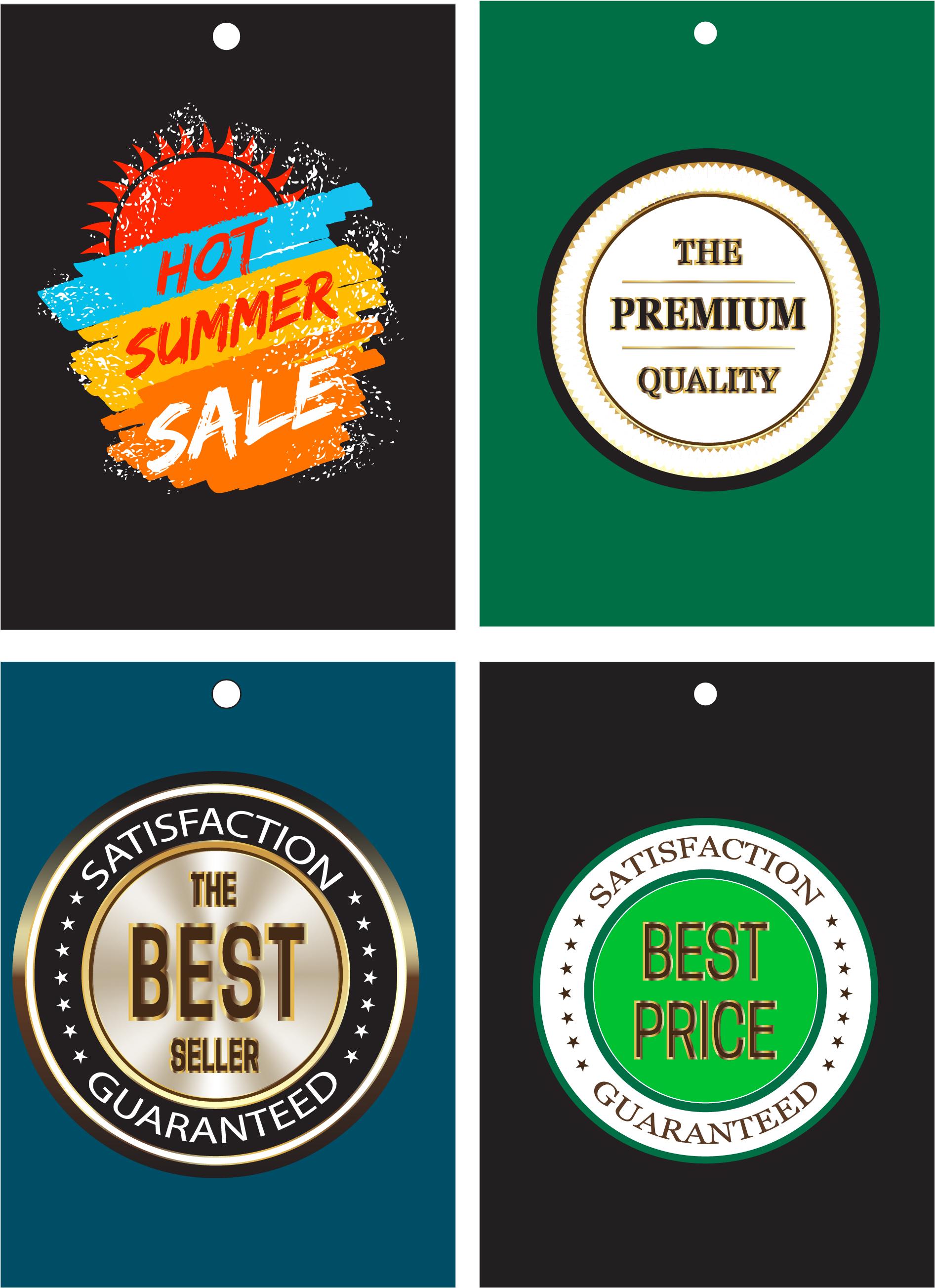 design a circular round logo, badge, sticker, label, and price tag.