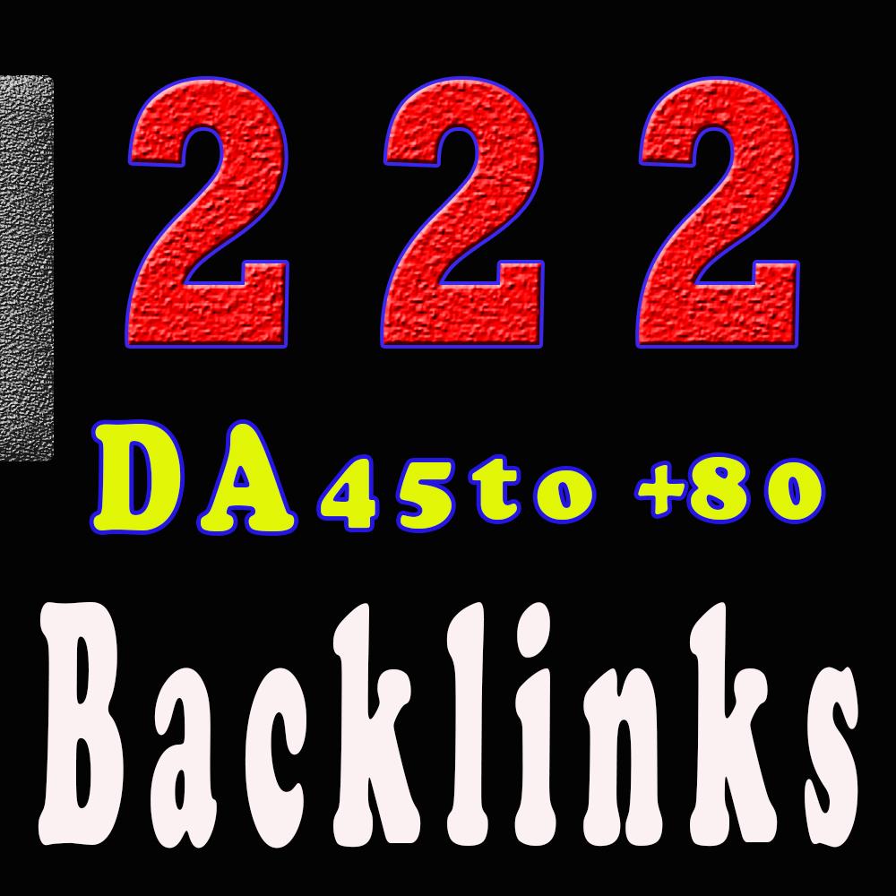 Create manual permanent SEO 222 backlinks from high DA 80+ sites to get google ranking