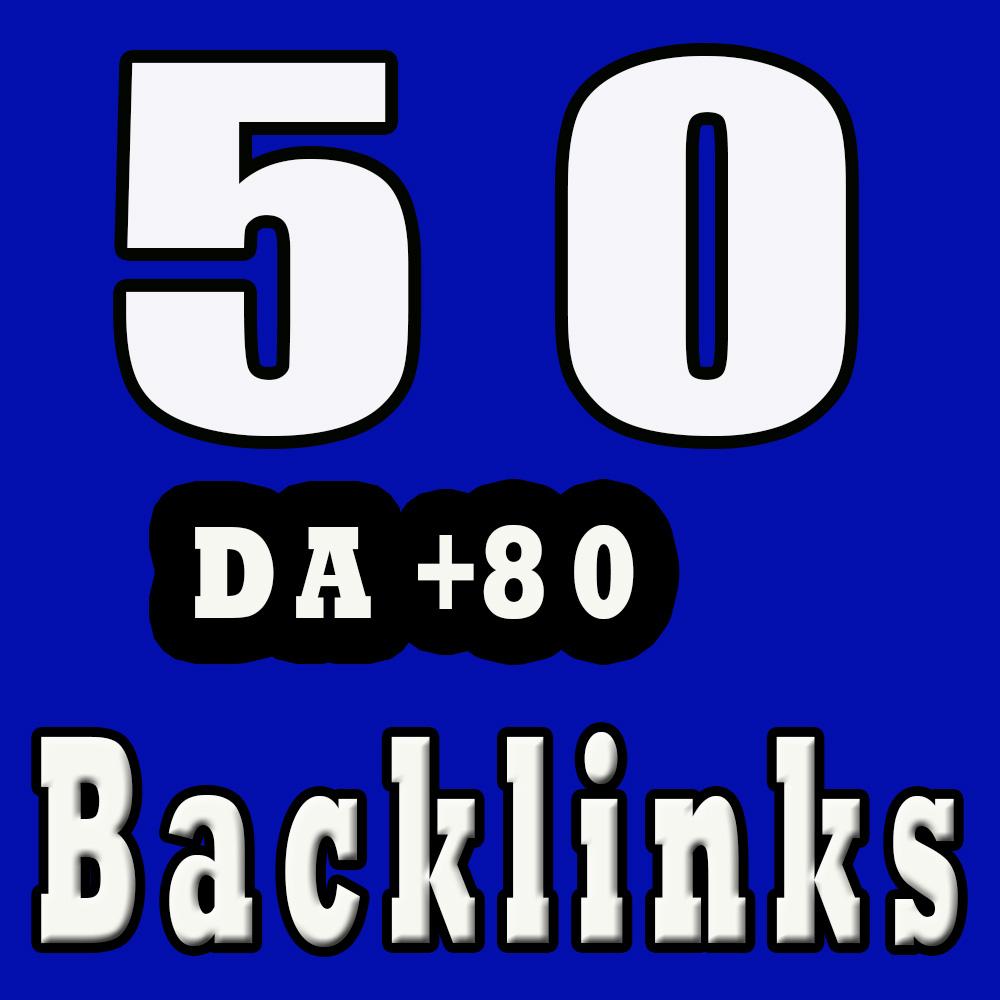 50 Manual SEO permanent Backlinks from High DA 80+ sites to get Google Ranking no1