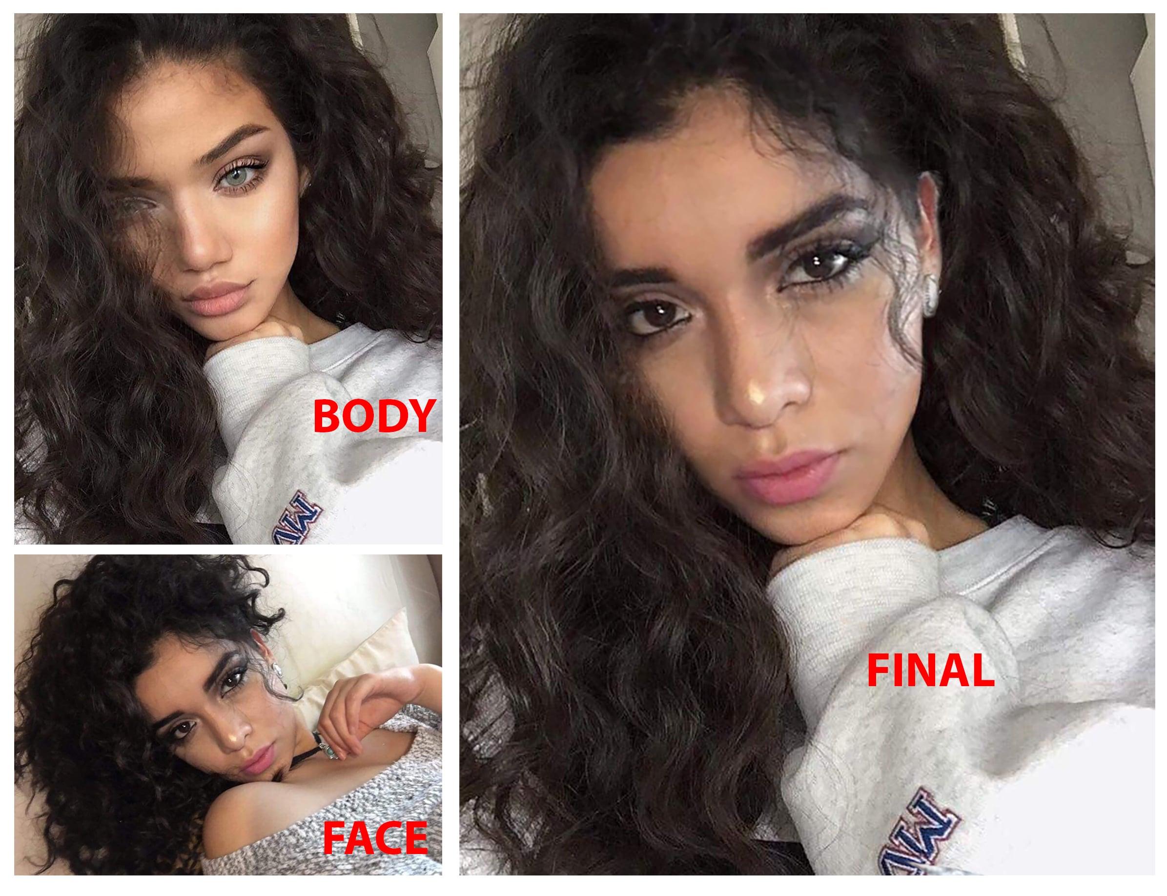 I will do face swap or head swap or face replace or face change