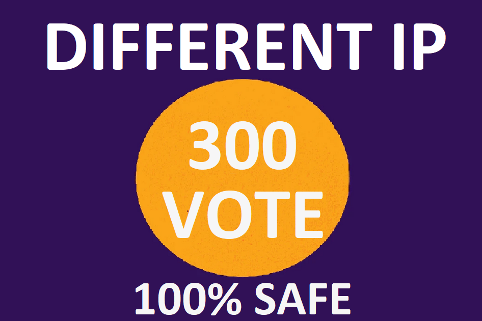 Happy to buy 300 Different Ip Votes From Unique Ip Address