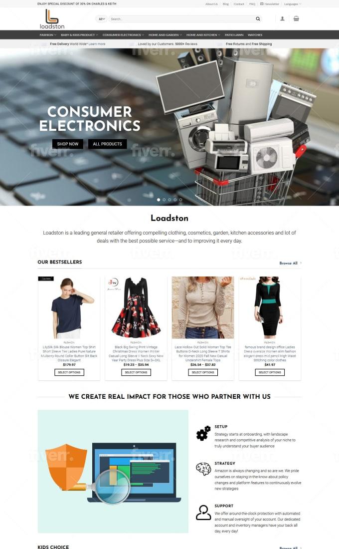 I will build ecommerce website store with wordpress woocommerce
