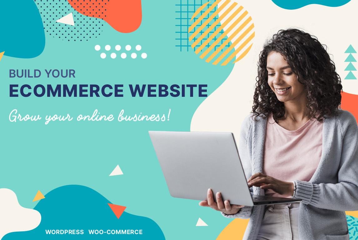 I will build ecommerce website store with wordpress woocommerce