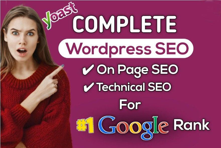 I will do complete wordpress on page SEO, technical SEO optimization for google top ranking
