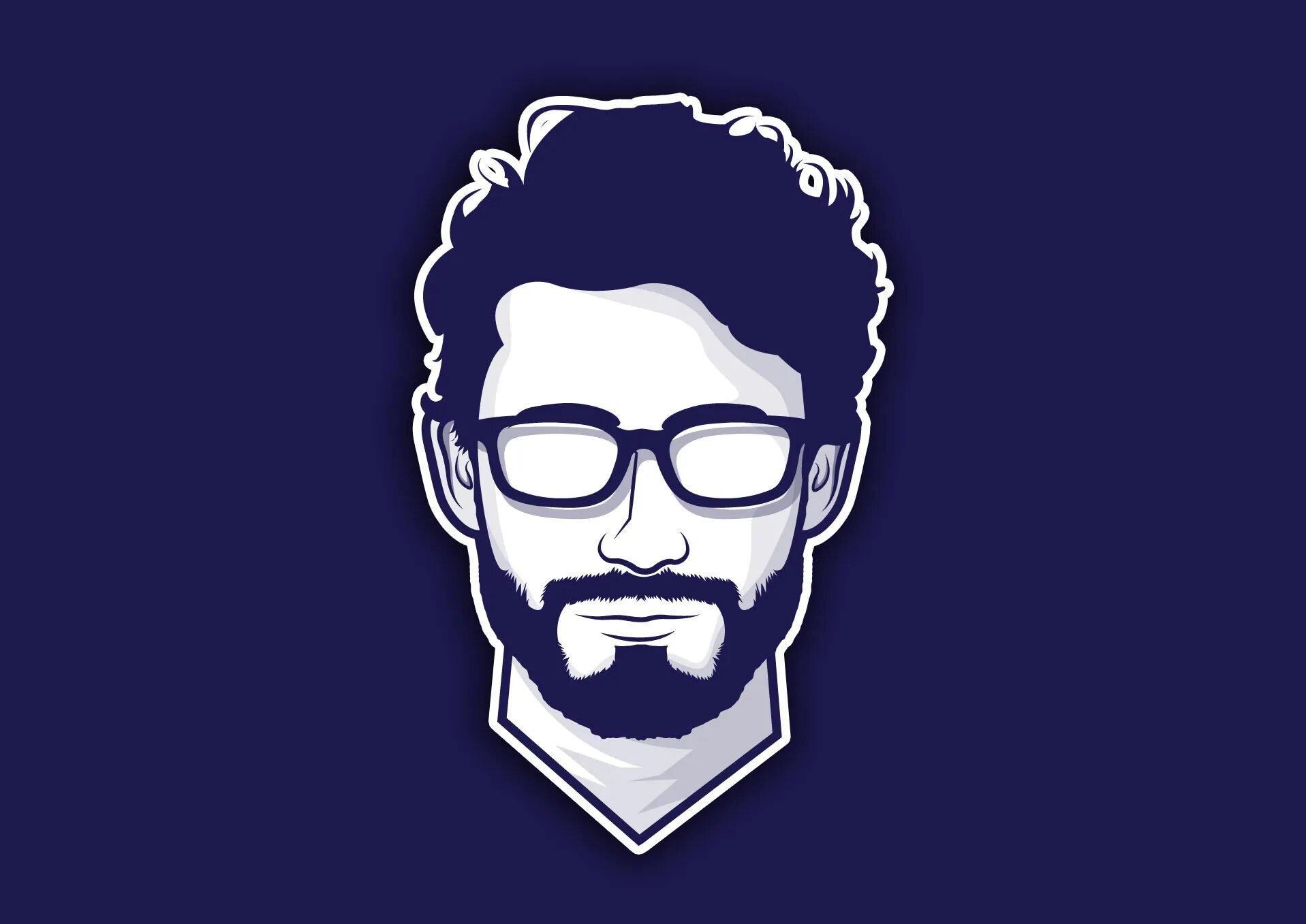 design minimalist flat line vector avatar