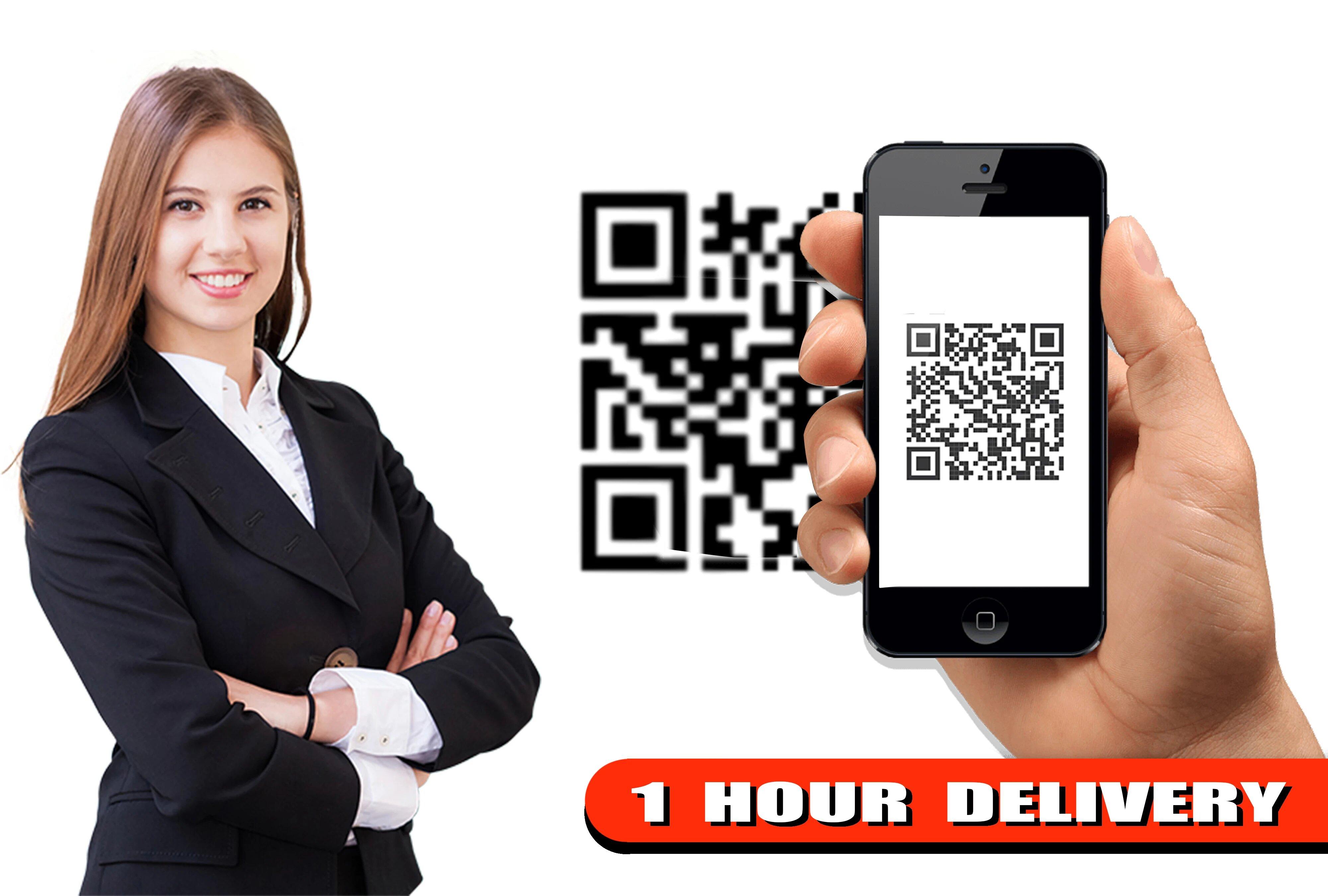 Design a custom QR code with your logo within 10 minute