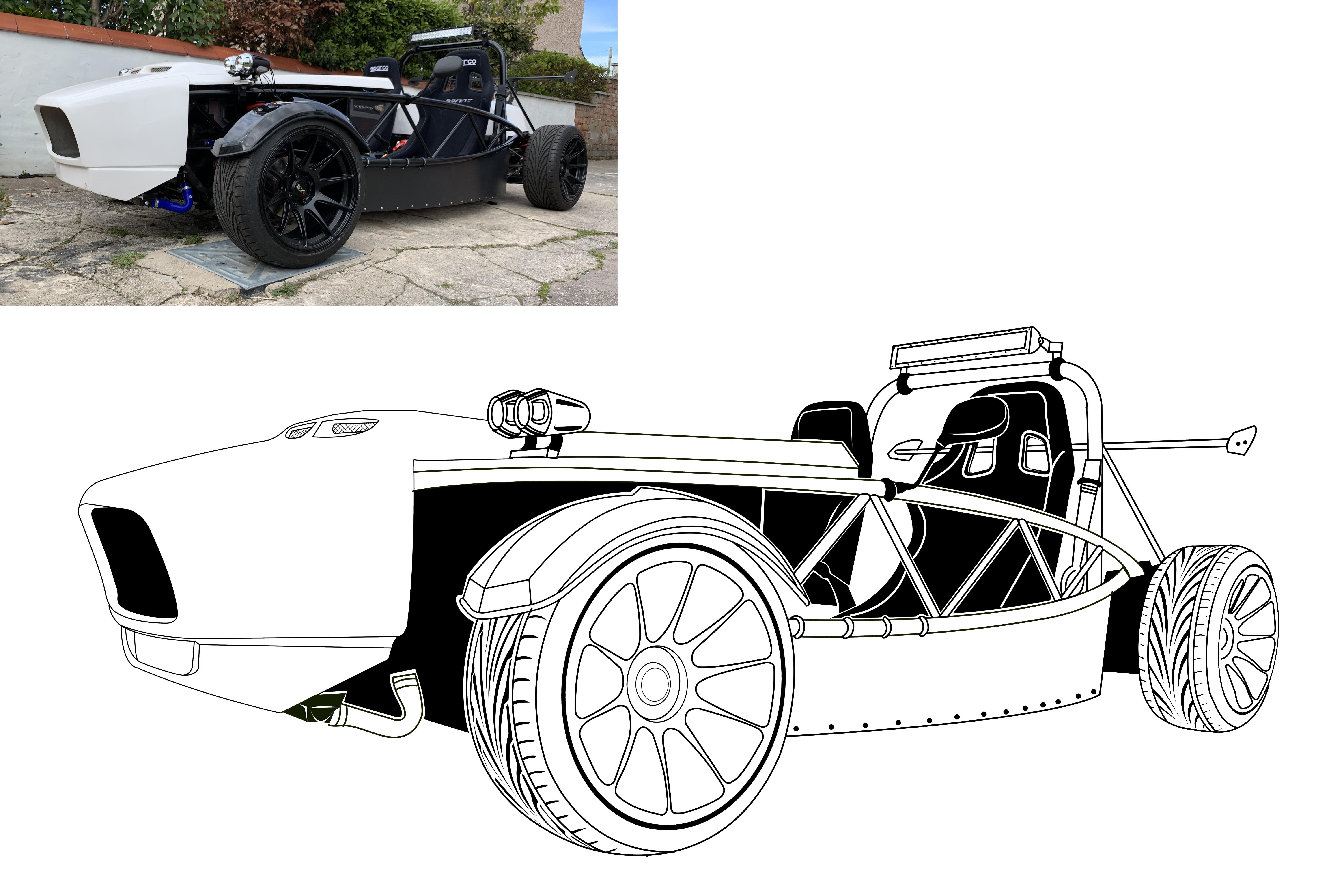 Draw Your Image Into Line Art Illustration