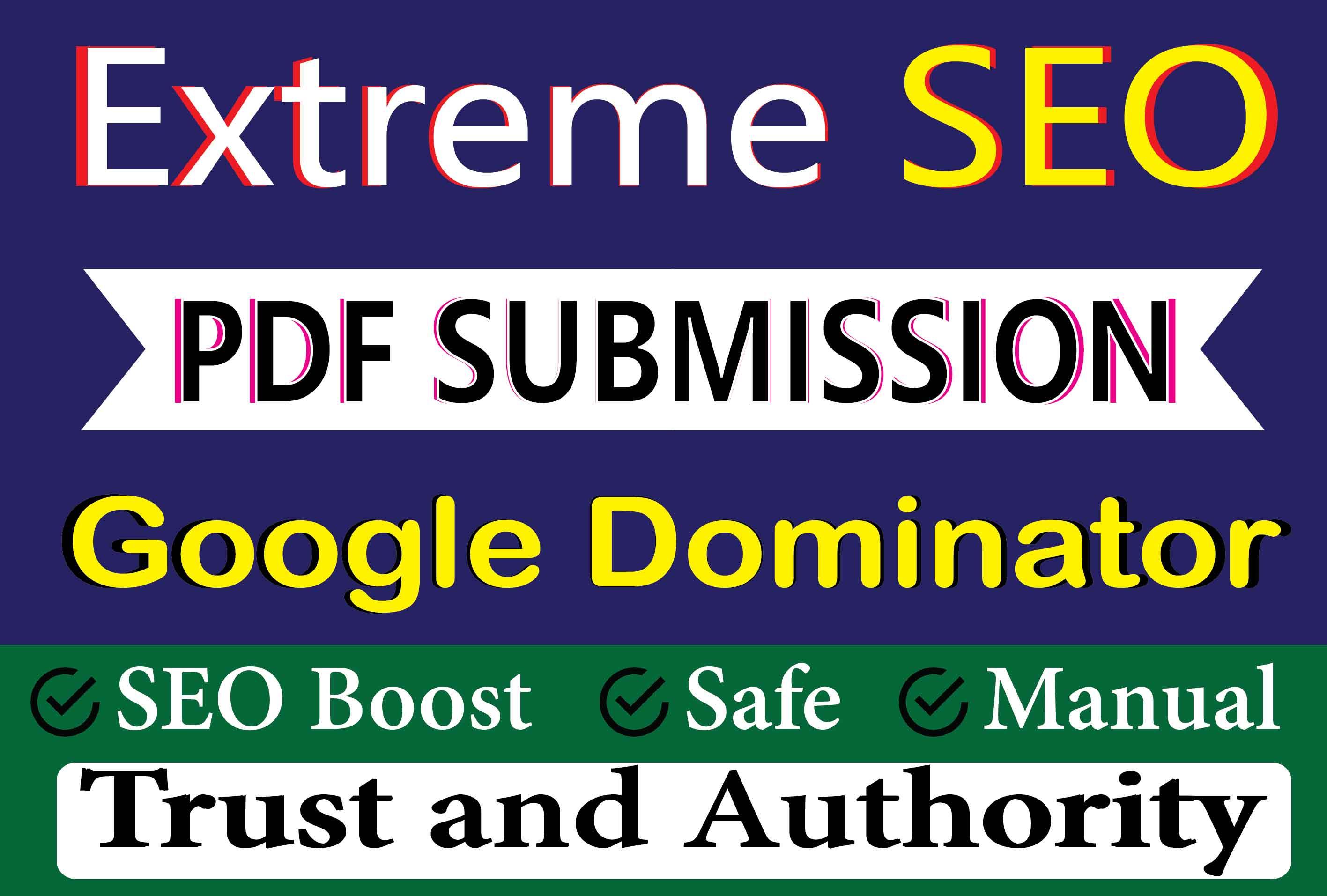 Manually 31 PDF Submission or Sharing to High Authority Sites for Boosting Google Ranking