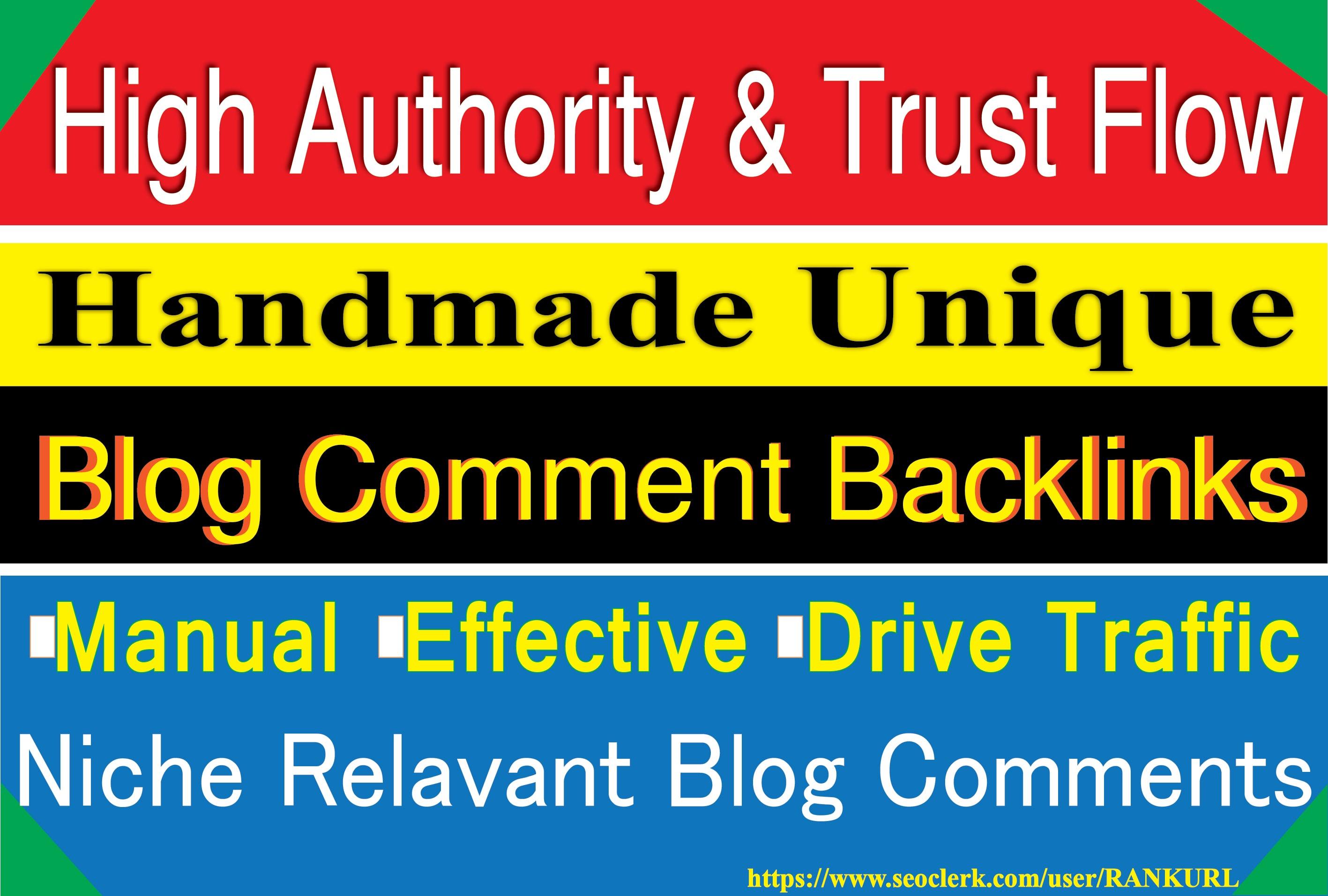 20 SEO Blog Comment- Niche Relevant or your business type Blog Comments Backlinks Manually