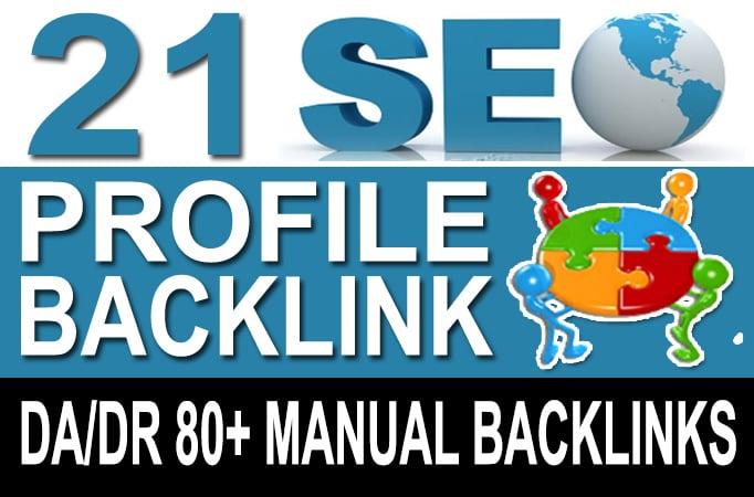 Super High Authority Manual Profile Backlinks for your Website's Natural Rankings Quickly
