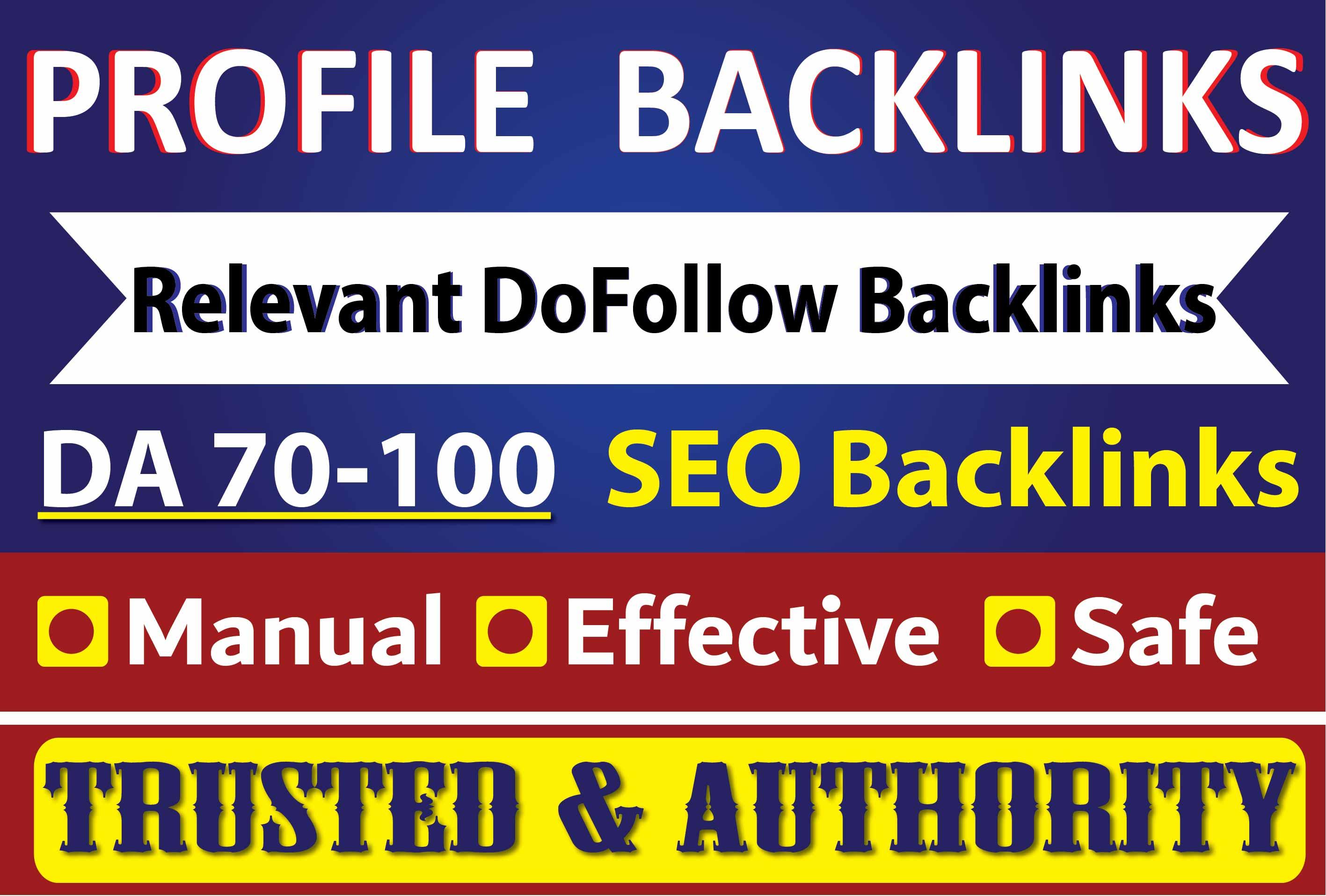 Super High Authority Manual Profile Backlinks for your Website's Natural Rankings Quickly