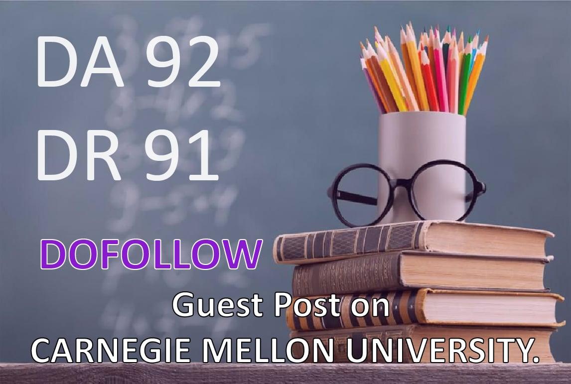 I will publish high quality SEO guest post with backlink on cmu edu