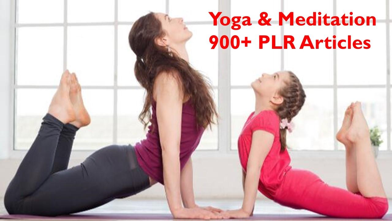 Yoga & Meditation 900+ PLR Articles with Bonus 10 Free Ebooks