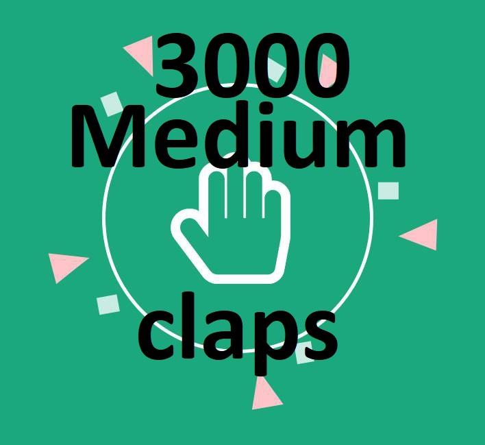 Must 3000 Medium Claps on your Medium Article