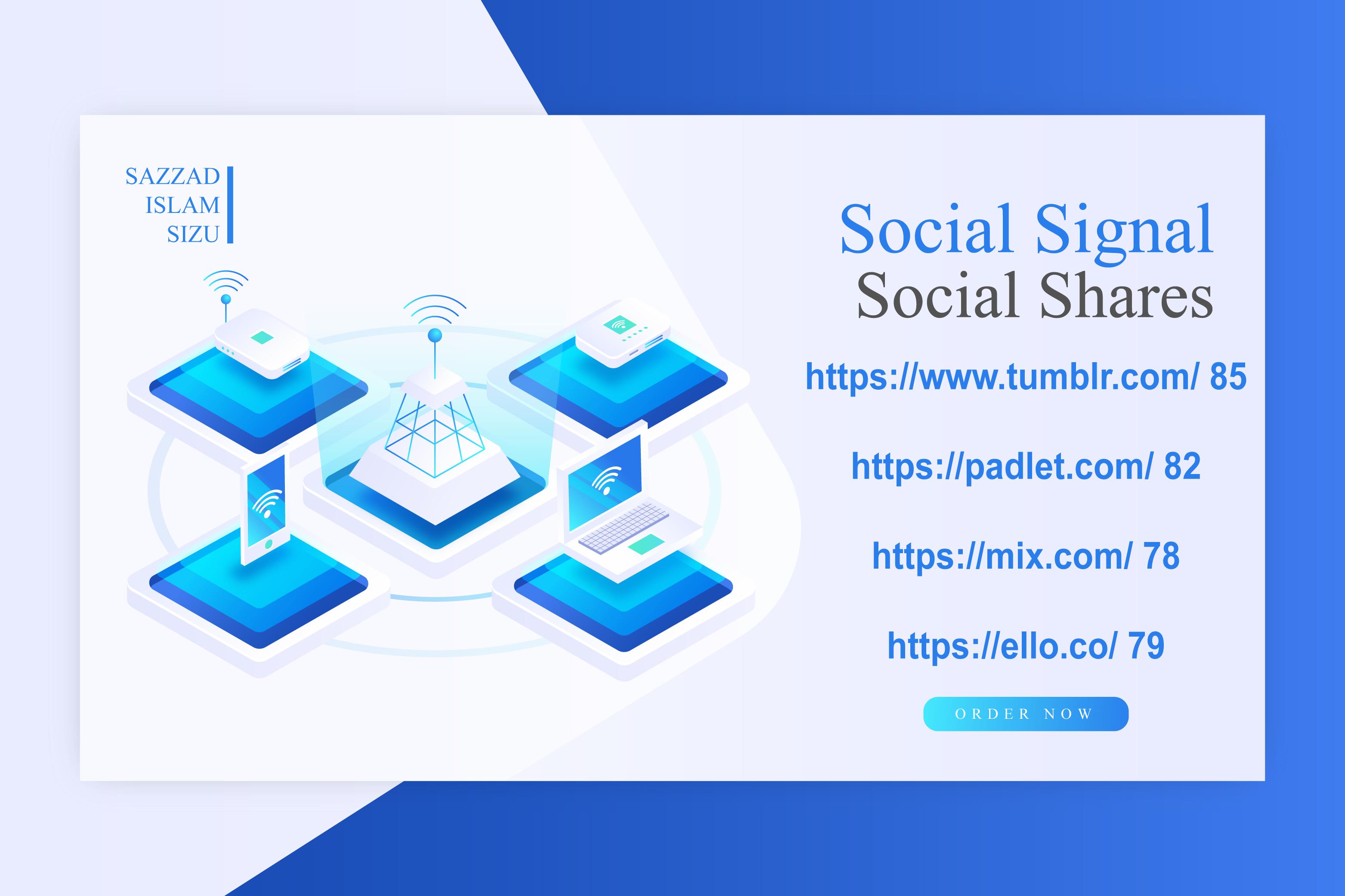 Get 80 Social Signal Social Shares On 80 Da Websites