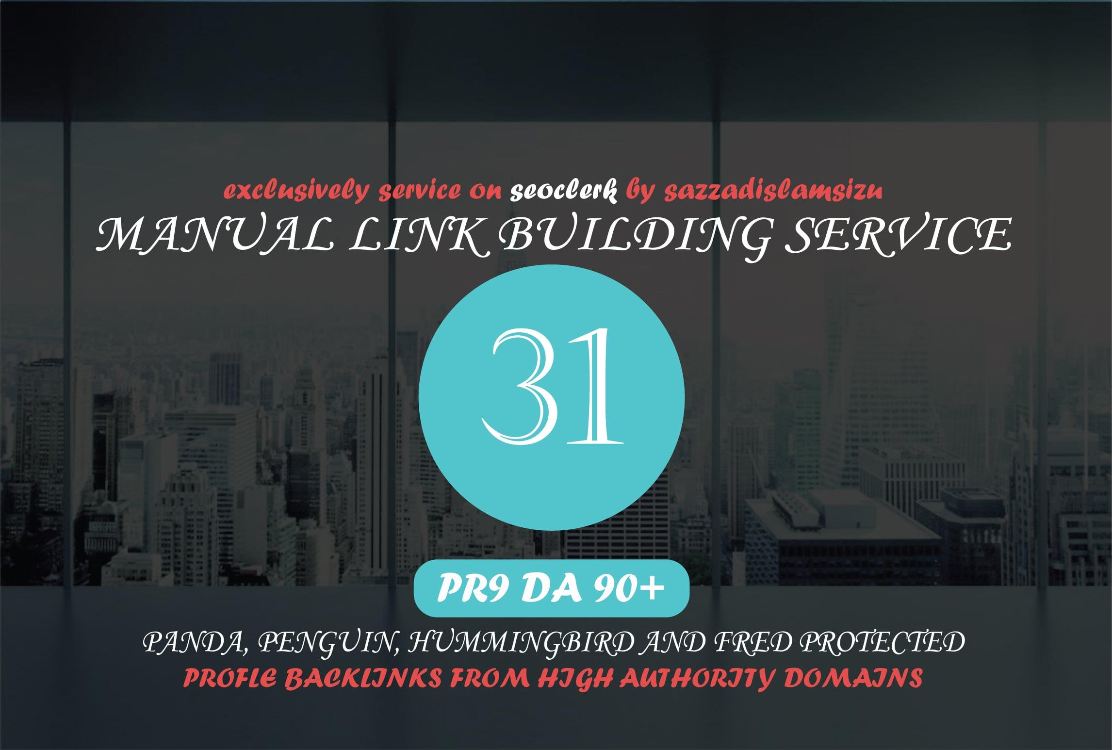 31 PR9 High Authority Backlinks Seo link building