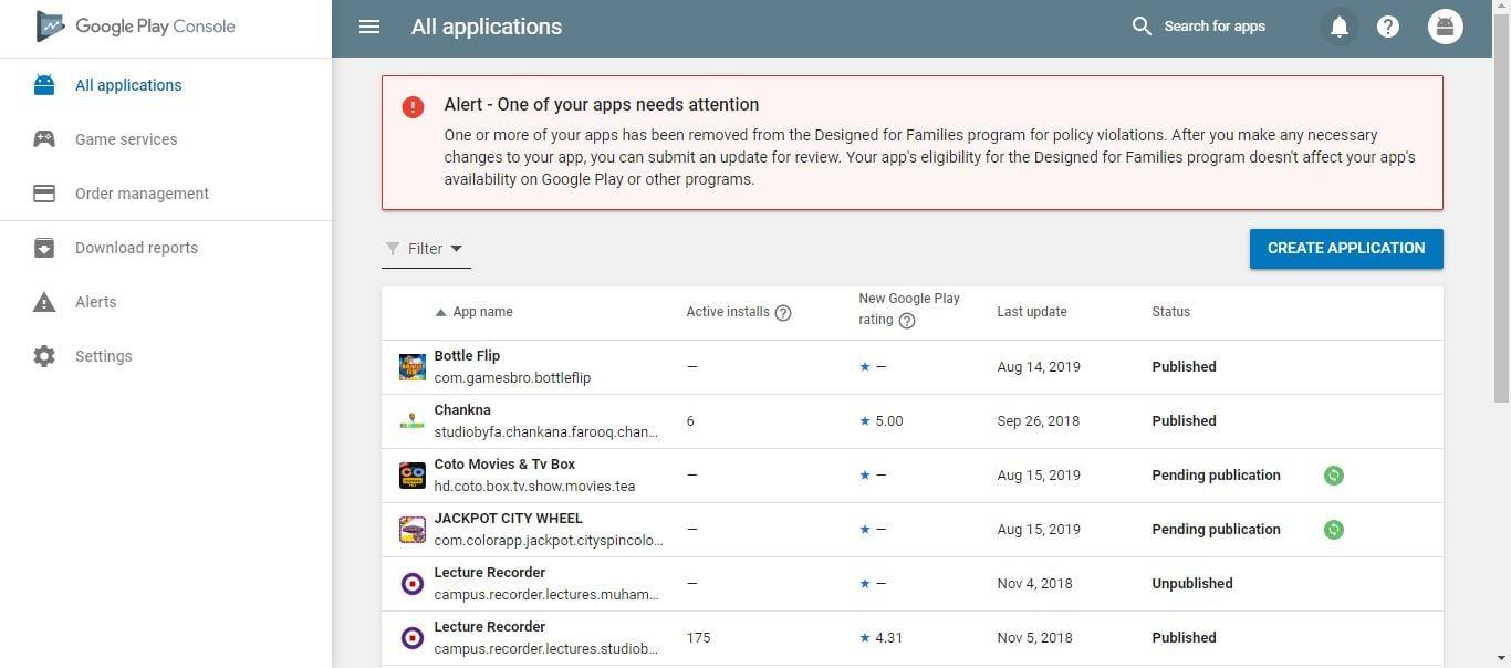 I publish android app on google store