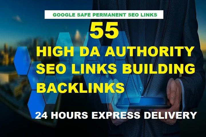 Build 55 High DA Authority SEO Backlinks