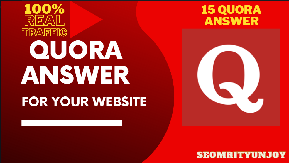 Professional 15 Quora Answer with Backlink for your service.