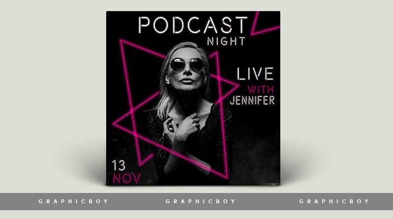 I will design podcast cover artwork