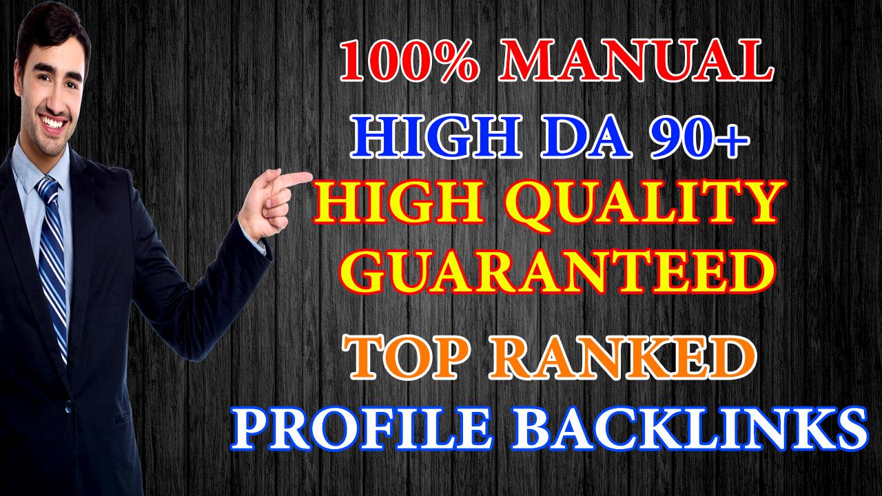 SEO Optimization With 10 Manually Created Permanent Profile Backlinks on DA 90+ Domains